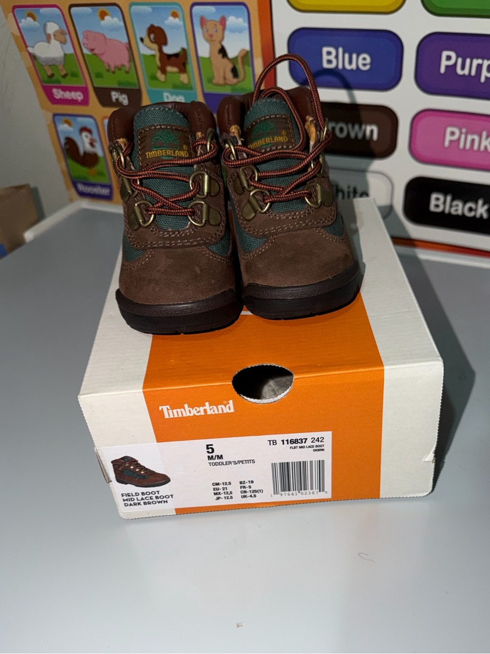 Timberland Toddler Field Boot - Dark Brown/Green